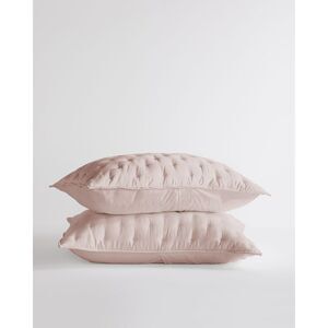 Quince Home Bamboo Quilted Sham Set`2 Soft Blush Bedding King